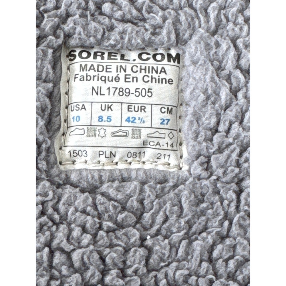 Sorel Norquay Sweater Fair Isle Knit Leather Boots Brown Purple Womens 10 - Picture 9 of 13